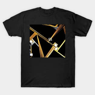 BLACK GOLD GEOMETRIC ART DECO MOD DESIGN T-Shirt